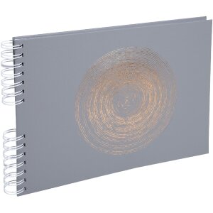 Exacompta 16168E Album spirale 50 pages blanc 32x22 cm Ellipse gris