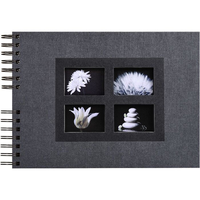 Exacompta 16241E Album spirale 50 pages noires Passion 32x22 cm noir