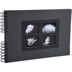 Exacompta 16241E Album spirale 50 pages noires Passion 32x22 cm noir