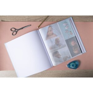 Exacompta 16545E Album photo pour enfants photos de bébé 60 pages 29x32cm Sweet bleu clair