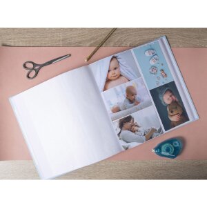 Exacompta 16545E Album photo pour enfants photos de bébé 60 pages 29x32cm Sweet bleu clair