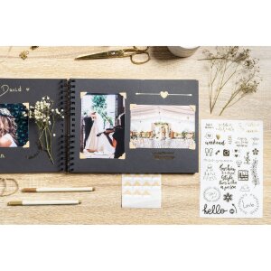 Exacompta 16801E Set scrapbooking avec album photo 32x22 cm SCRAP ADDICT Noir