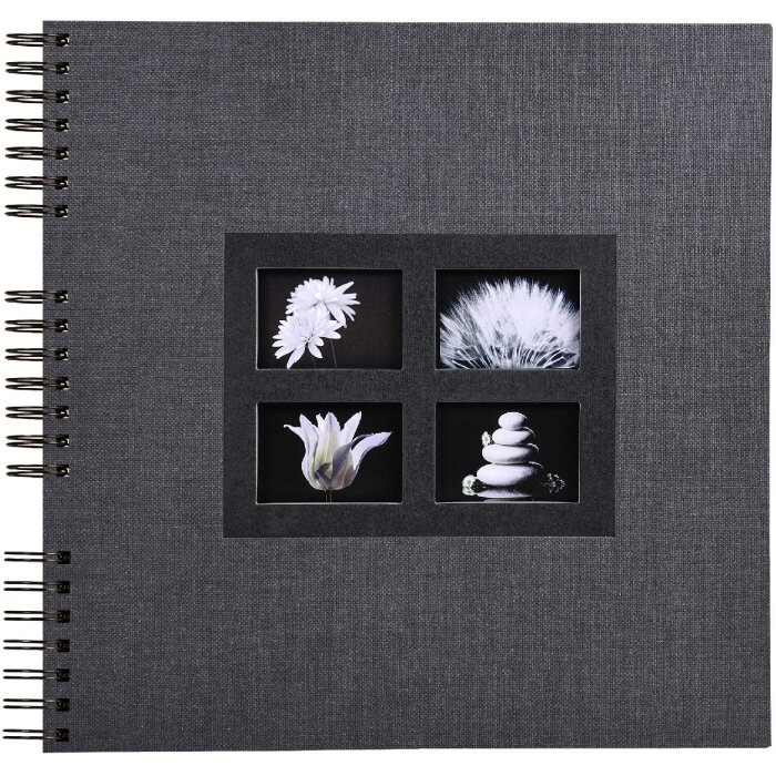 Exacompta 16841E Album spirale 60 pages noires Passion 32x32 cm noir