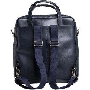 Exacompta 17237E Sac à dos pour ordinateur portable Lady Exactive cuir 33x35x16 cm bleu marine