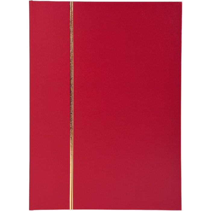 Exacompta 26143E Album de timbres à insérer demi-cuir 32 pages 22,5x30,5 cm rouge