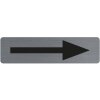 Exacompta Panneau de signalisation autocollant Flèche 16,5x4,4 cm aspect aluminium gris