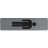 Exacompta Panneau indicateur autocollant aspect aluminium vertical Hommes 16,5x4,4cm