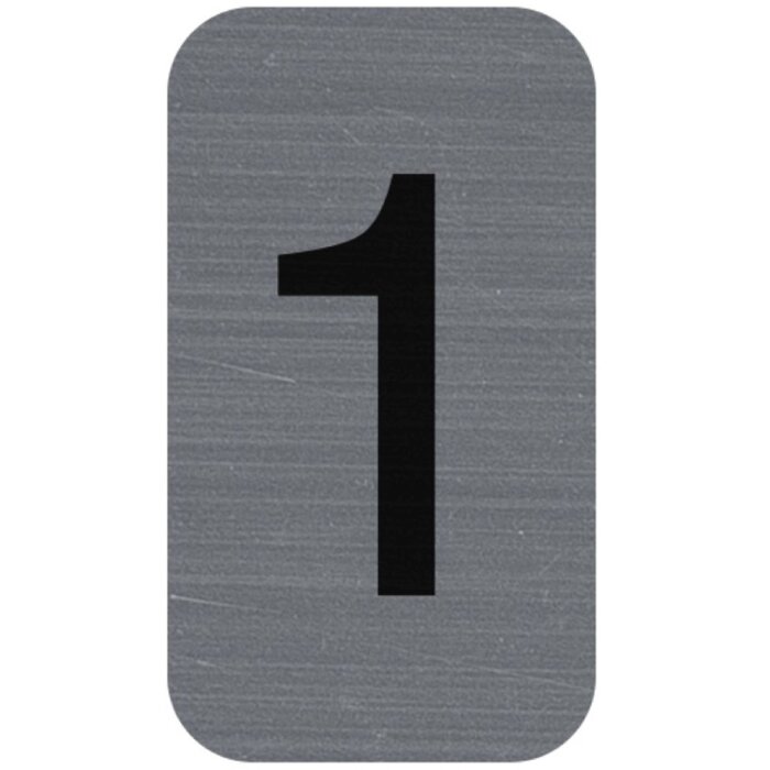 Exacompta 67181E Étiquette de signalisation autocollante chiffre 1 2,5x4,4 cm Gris