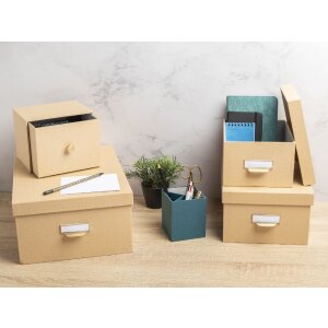 Exacompta 79602E Set de 3 boîtes de rangement Office by me Beige