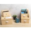 Exacompta 79602E Set de 3 boîtes de rangement Office by me Beige