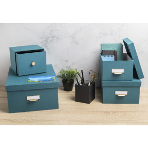 Exacompta 79603E Set de 3 boîtes Office by Me bleu-vert