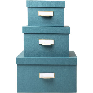 Exacompta 79603E Set de 3 boîtes Office by Me bleu-vert