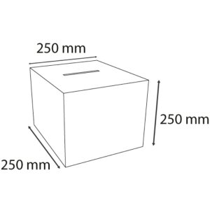 Exacompta 89158D Urne en acrylique verrouillable 25 x 25 cm transparente avec couvercle