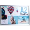 Exacompta 8294358D Cadre pour affiches murales Aluminium A2 Exacryl Argent