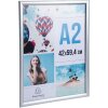 Exacompta 8294358D Cadre pour affiches murales Aluminium A2 Exacryl Argent