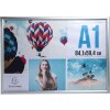 Exacompta 8194358D Cadre pour affiches murales A1 Aluminium Exacryl Argent