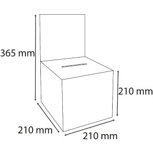 Exacompta 89258D Urne verrouillable 21x21x21cm avec bandeau A5 cristal