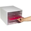 Exacompta 228323D ECOBOX Boîte à tiroirs avec 4 tiroirs cristal