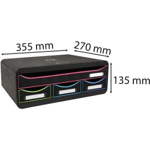 Toolbox 319914D Module de rangement avec 4 tiroirs Noir Arlequin