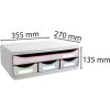 Exacompta 319913D TOOLBOX Module de rangement 4 tiroirs blanc Arlequin