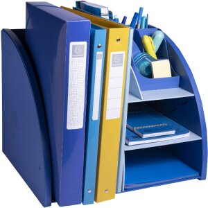 Exacompta 394202D Organiseur de bureau Bee Blue Bleu marine Bleu clair