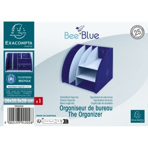 Exacompta 394202D Organiseur de bureau Bee Blue Bleu marine Bleu clair