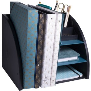 Exacompta 394505D Organiseur de bureau Neo Deco noir bleu vert