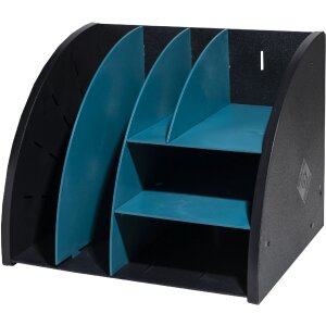 Exacompta 394505D Organiseur de bureau Neo Deco noir bleu vert