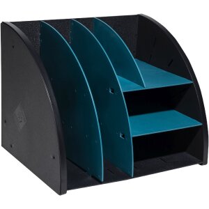 Exacompta 394505D Organiseur de bureau Neo Deco noir bleu vert