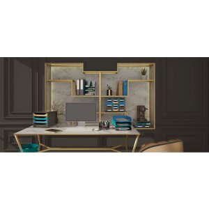 Exacompta 394505D Organiseur de bureau Neo Deco noir bleu vert