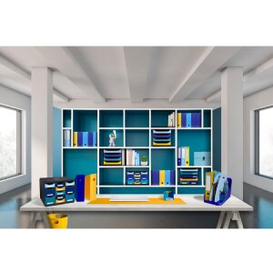 Exacompta 3500383D FLEX BOX Bee Blue Bleu marine Bleu clair