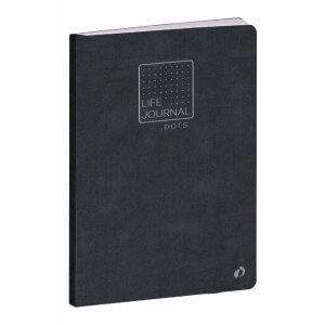 Quo Vadis Life Journal Noir 15x21 cm Trame de points...