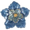 Clayre & Eef Bouton de porte Fleur bleu Fer 4x3x4 cm