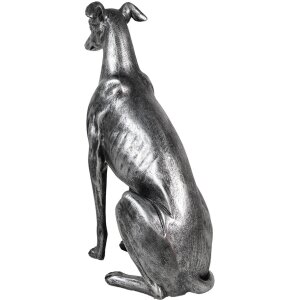 Clayre & Eef 6PR5068 Décoration Chien Couleur argent 20x10x30 cm