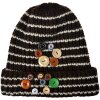 Juleeze JZKCA0006CH casquette enfant marron chaud avec rayures et motifs de boutons