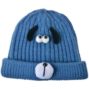 Juleeze JZKCA0007BL Bonnet enfant Bleu Design chien...