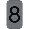 Exacompta Panneaux indicateurs autocollants Aluminium 2,5x4,4cm Gris Chiffres 0-9