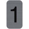 Exacompta Panneaux indicateurs autocollants Aluminium 2,5x4,4cm Gris Chiffres 0-9