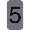 Exacompta Panneaux indicateurs autocollants Aluminium 2,5x4,4cm Gris Chiffres 0-9