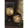 Clayre Eef Lanterne LED couleur bronze verre Boho Ø 10x20 cm Piles 2xAAA