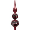 Clayre Eef 6GL4652 Pointe de sapin de Noël rouge verre Ø 8x30 cm Décorations de sapin de Noël