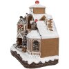 Clayre Eef Décoration de Noël Maison en pain dépices LED Musique 33x17x30 cm Marron