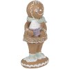 Clayre Eef Figurine de Noël Père Noël en pain dépice 11 cm brun style rustique