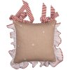 Clayre Eef GBB25 Taie doreiller 40x40 cm Marron Maison en pain dépices Coton style campagnard