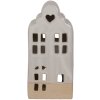 Clayre & Eef 6CE1791 Porte-bougie en porcelaine Maison Beige 11x10x23 cm