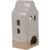 Clayre & Eef 6CE1791 Porte-bougie en porcelaine Maison Beige 11x10x23 cm