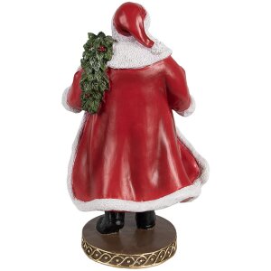 Clayre & Eef 6PR4278 Figurine du Père Noël Rouge 13x10x23 cm Polyrésine Classique