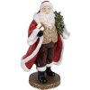 Clayre & Eef 6PR4278 Figurine du Père Noël Rouge 13x10x23 cm Polyrésine Classique