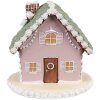 Clayre Eef Maison en pain dépices 12 cm Rose Polyrésine Décoration de Noël