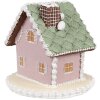 Clayre Eef Maison en pain dépices 12 cm Rose Polyrésine Décoration de Noël